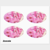 蘭。文字。 楕円形シール (シート)