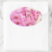 蘭。文字。 楕円形シール (バッグ)