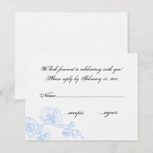 蘭RSVP 出欠カード (正面/裏面)