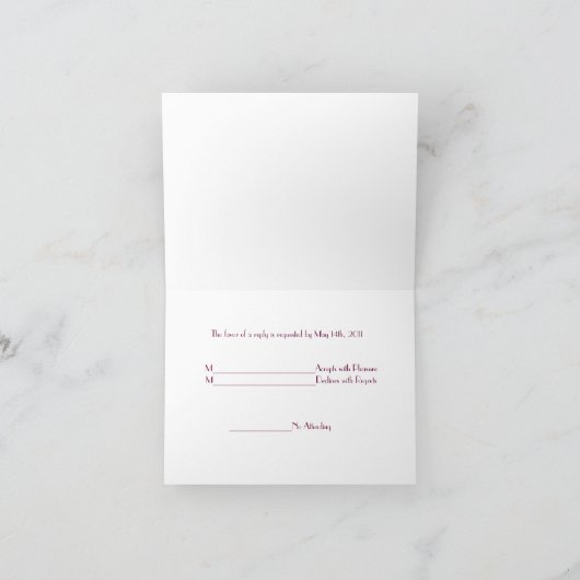 蘭RSVP Notecard 招待状 (内部)