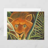 虎がアンリ・ルソーによって草から覗き込む ポストカード (正面/裏面)