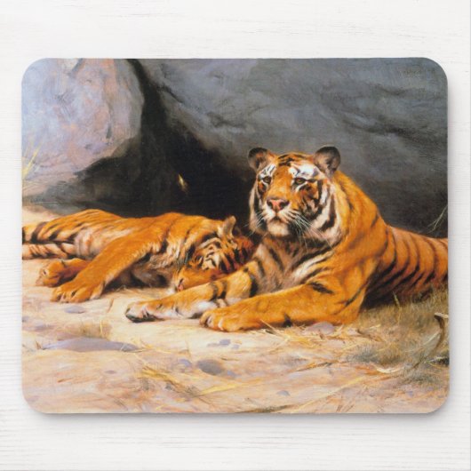 虎が休む マウスパッド (正面)
