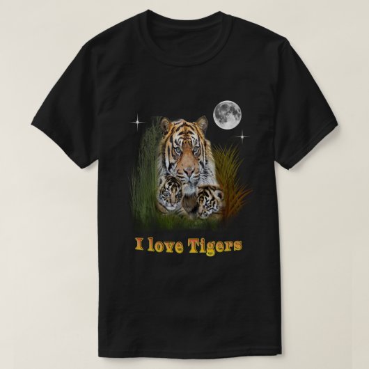 虎が大好き Tシャツ (デザイン正面)