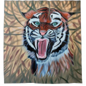 虎が待つ シャワーカーテン (正面)