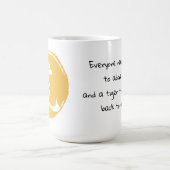 「虎が現実に戻る」タイガーのシンボル コーヒーマグカップ (中央)