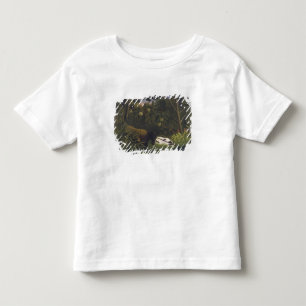 虎が馬と眠る黒人を攻撃( トドラーTシャツ