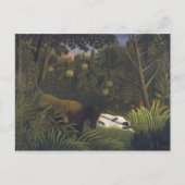 虎が馬と眠る黒人を攻撃( ポストカード (正面)