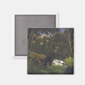 虎が馬と眠る黒人を攻撃( マグネット (正面/裏面)