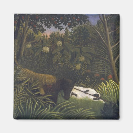 虎が馬と眠る黒人を攻撃( マグネット (正面)