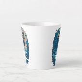 虎で波をつかむ カフェラテマグ (正面)