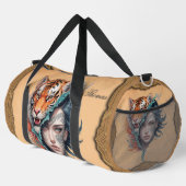 虎と女、強さと恵み。 ダッフルバッグ (右コーナー)