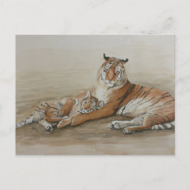 虎と子猫の絵はがき ポストカード