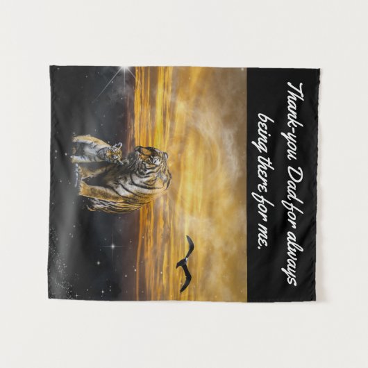 虎と子虎 タペストリー (正面(横))