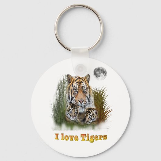 虎と子 キーホルダー (正面)