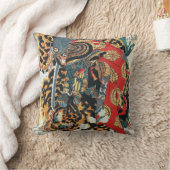 虎と戦う侍・国芳・浮世絵 クッション (ブランケット)