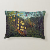 虎と牛のアンリ・ルソーの戦い アクセントクッション (裏面)