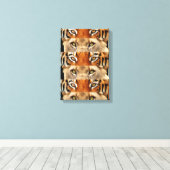 虎と獅子眼の写真 キャンバスプリント (インサイチュ (ウッドフロア))