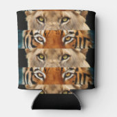 虎と獅子眼の写真 缶クーラー (裏面)