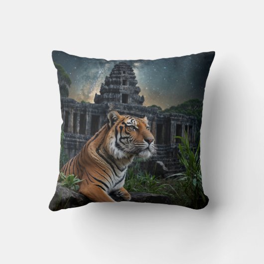 虎と神殿 クッション (裏面)