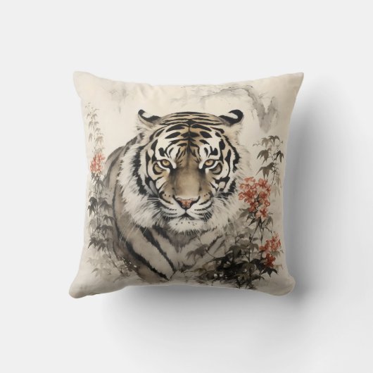 虎と花 クッション (裏面)