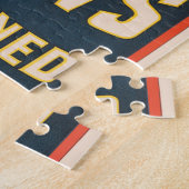 虎と馬に乗った女性のサーカスのポスター ジグソーパズル (側面)