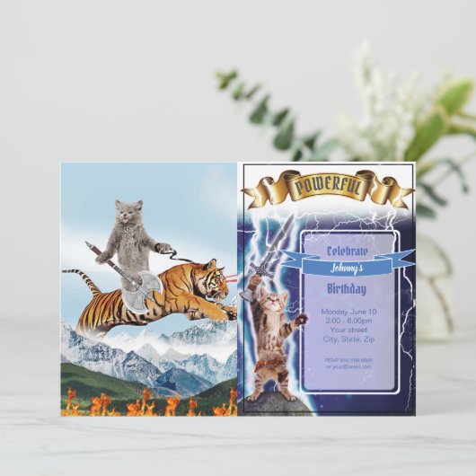 虎に乗る戦士の猫 招待状 (スタンド正面)