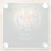 虎のやる気を起こさせる偉業 ガラスコースター (裏面)