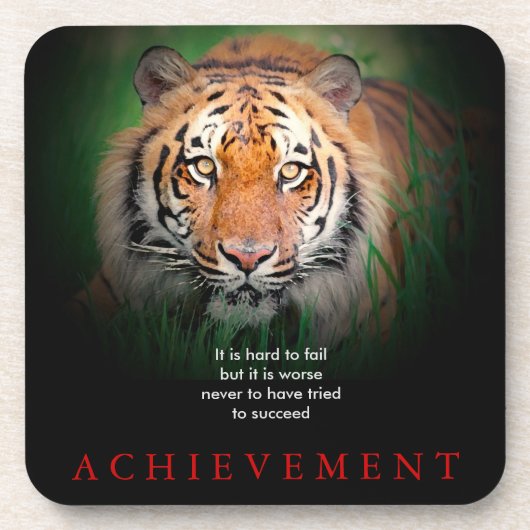 虎のやる気を起こさせる偉業 コースター (正面)