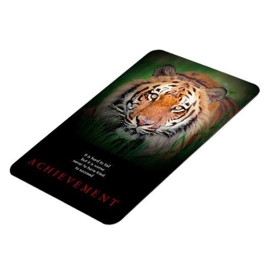 虎のやる気を起こさせる偉業 マグネット (左側)