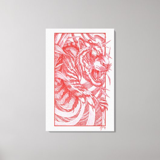 虎のネットワーク キャンバスプリント (正面)