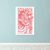 虎のネットワーク キャンバスプリント (インサイチュ (ウッドフロア))