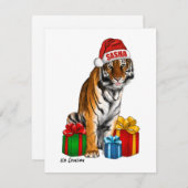 虎のホリデーカード シーズンカード (正面/裏面)