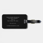 虎の写真パーソナライズされた ラゲッジタグ (裏面横)