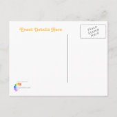 虎の動物のストライプ模様 案内ポストカード (裏面)