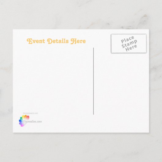 虎の動物のストライプ模様 案内ポストカード (裏面)