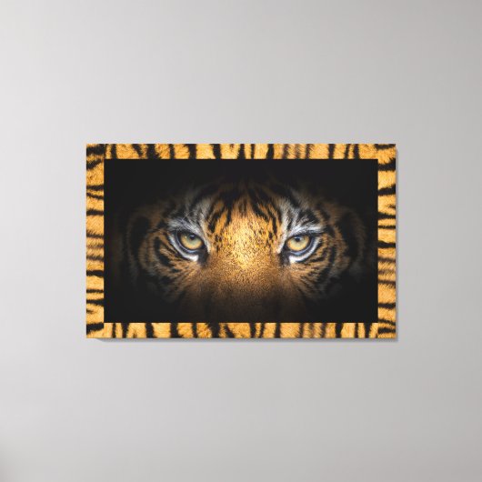 虎の壁画の目 キャンバスプリント (正面)