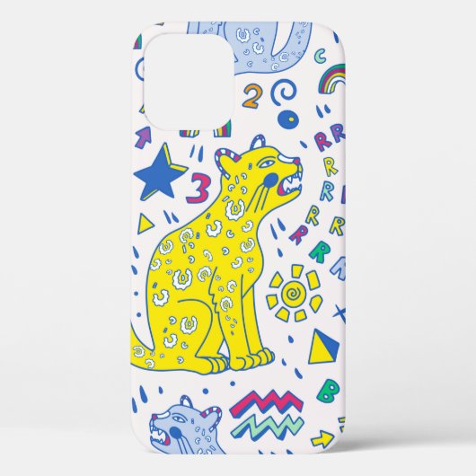 虎の子柄,文字,虹,数 Case-Mate iPhoneケース (裏面)