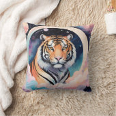 虎の宇宙ポートレート クッション (ブランケット)