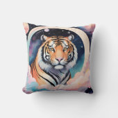 虎の宇宙ポートレート クッション (正面)