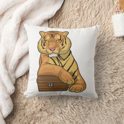 虎の宝箱 クッション (ブランケット)