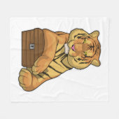 虎の宝箱 フリースブランケット (正面(横))