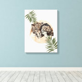 虎の少女ジャングル キャンバスプリント (インサイチュ (ウッドフロア))