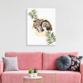 虎の少女ジャングル キャンバスプリント (インサイチュ (リビング))