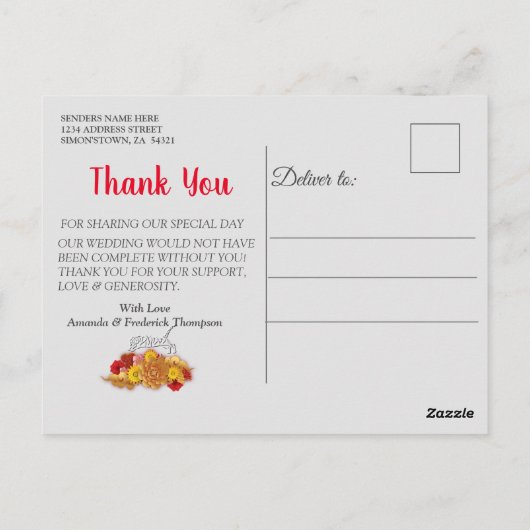 虎の年 ポストカード (裏面)