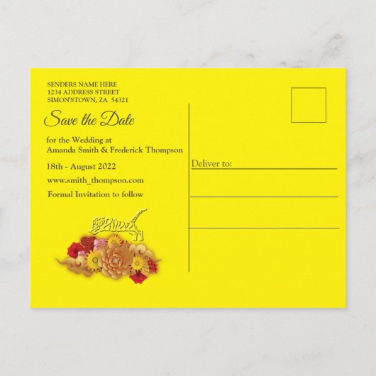 虎の年 案内ポストカード (裏面)