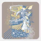 虎の戦い スクエアシール (正面)