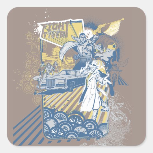 虎の戦い スクエアシール (正面)