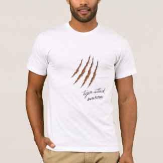 虎の攻撃の生存者のscrachs暗い肌 tシャツ