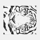 虎の柄の動物デザイン フリースブランケット (正面(横))