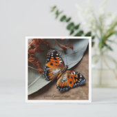 虎の模様の羽をカスタマイズ可能な蝶 招待状 (スタンド正面)